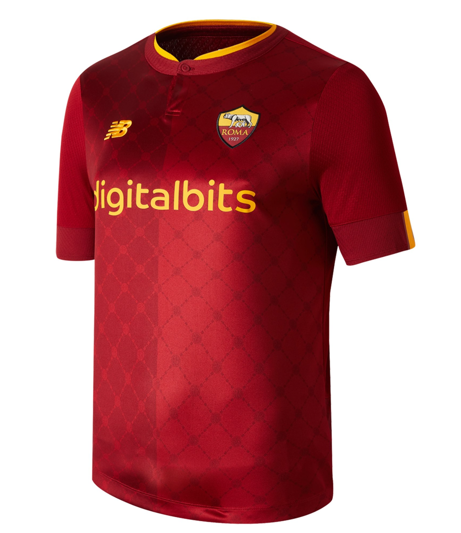 jungle Oprichter Onderwijs AS Roma 22/23 Home Jersey by New Balance - SoccerArmor -
