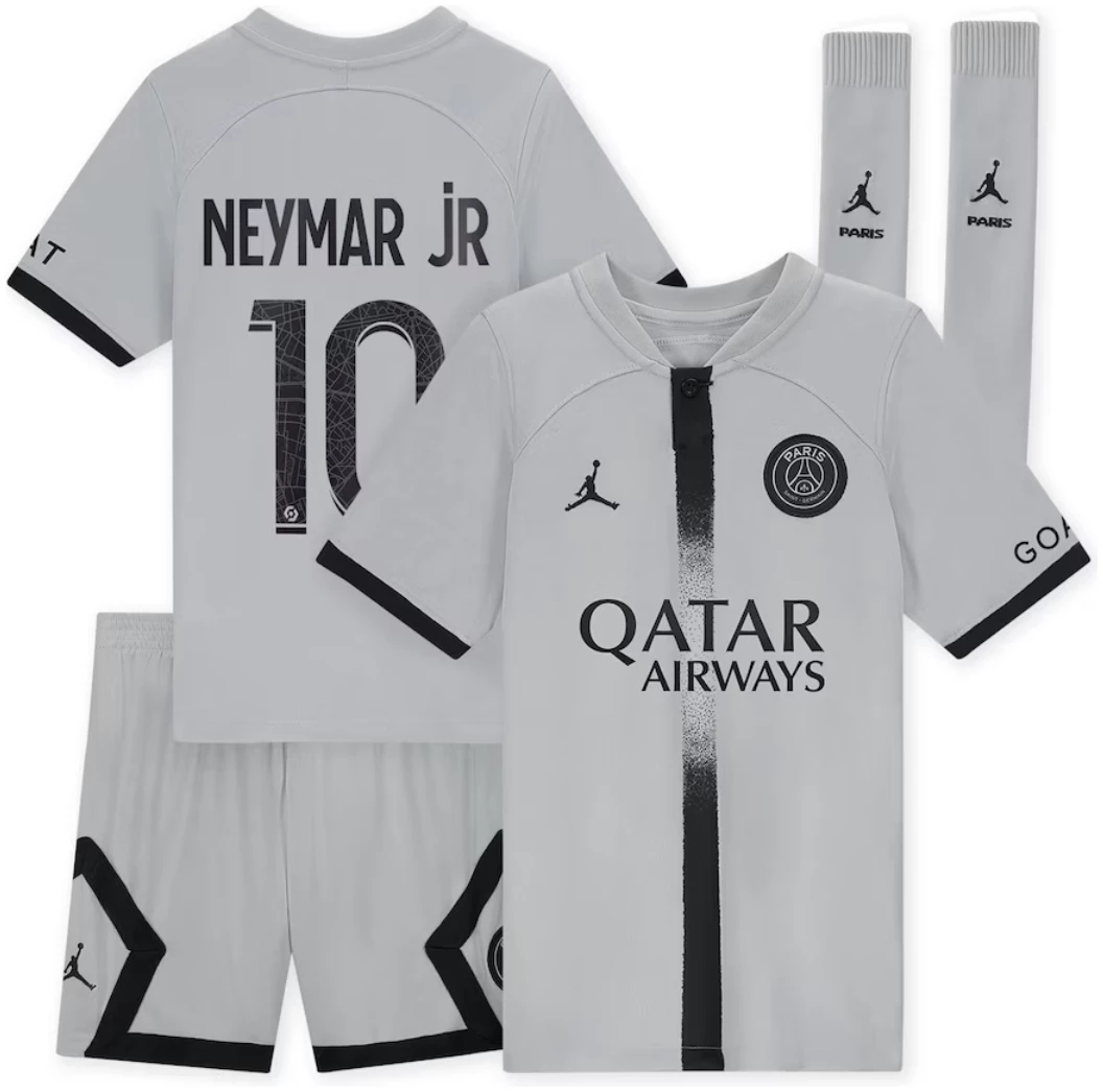 Neymar Jr PSG 22/23 Away Kids Kit - SoccerArmor -