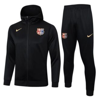 Barcelona 24/25 Black/Blue Half-Zip Tracksuit - SoccerArmor -