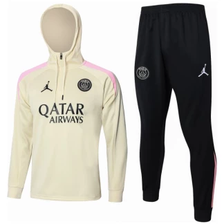 PSG 24/25 Hoodie Training Set (Cream/Pink)