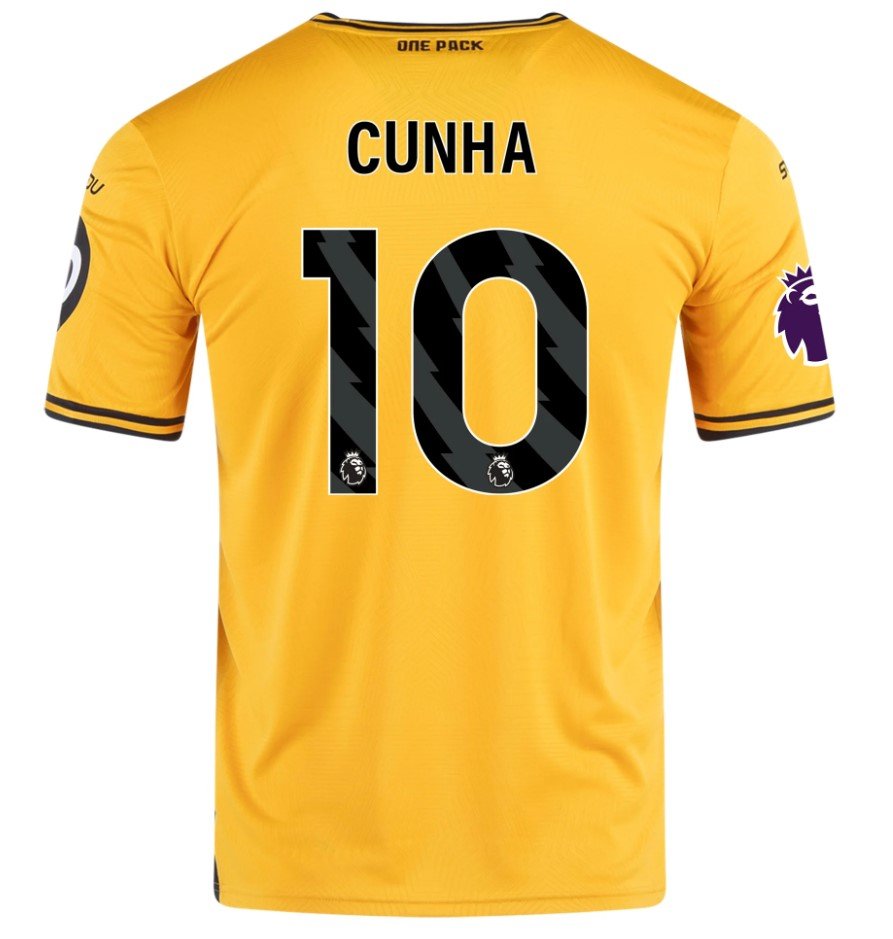 ウルブス24-25ホーム　クーニャ Cunha Wolves 24/25 Home Jersey - SoccerArmor -