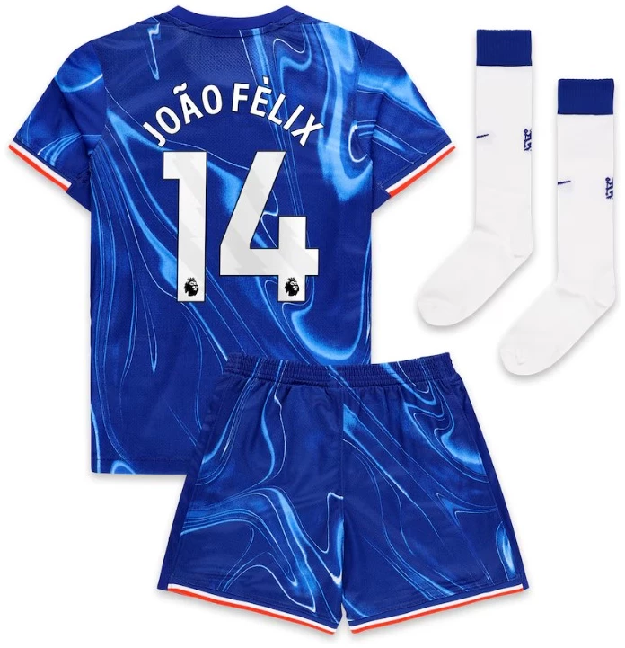 João Félix Chelsea 24/25 Home Kids Kit - SoccerArmor -