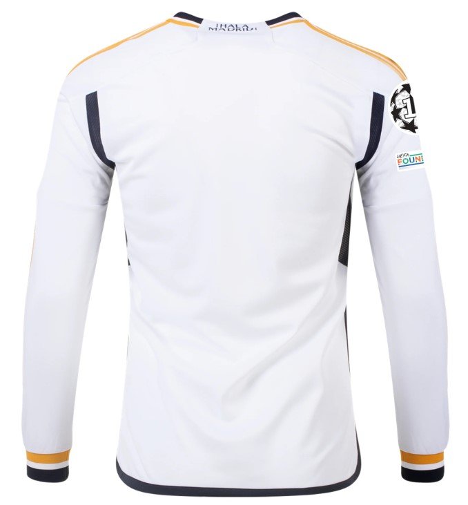 Real Madrid 23/24 UCL Home Long Sleeve Jersey SoccerArmor