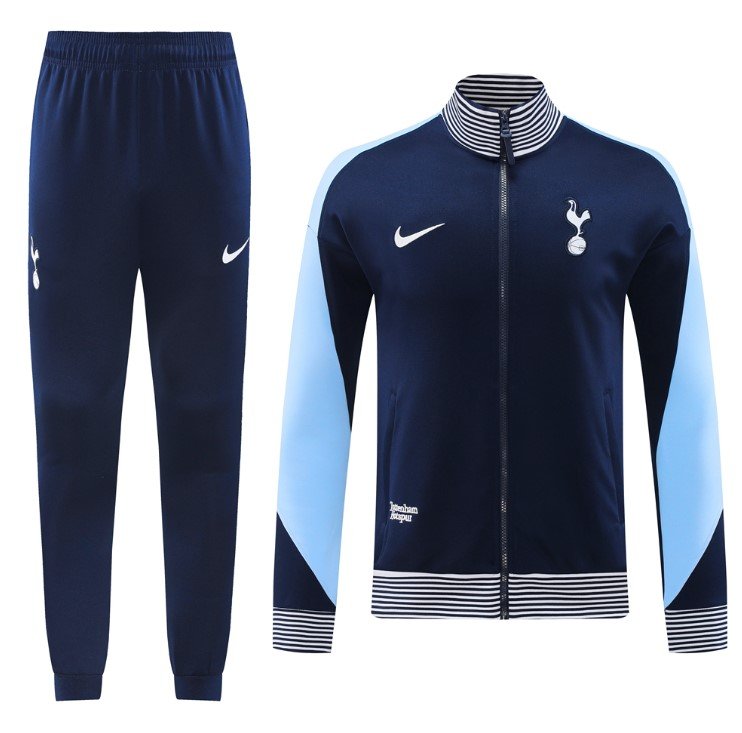 Tottenham 24/25 Tracksuit (Dark Navy/Light Blue) - SoccerArmor -