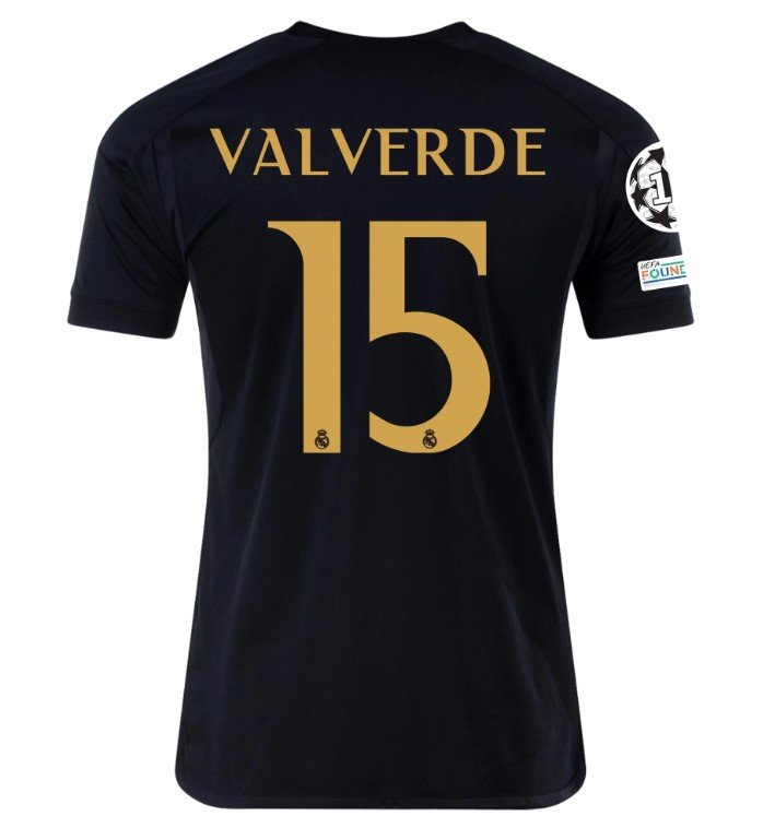Valverde Real Madrid 23/24 UCL Third Jersey - SoccerArmor -