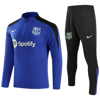 Barcelona 24/25 Blue/Black Half-Zip Tracksuit (Kids Sizing)
