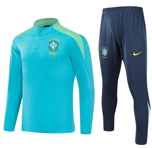 Brazil 24/25 Half-Zip Tracksuit (Kids Sizing) SoccerArmor