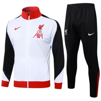 Liverpool 24/25 White/Black Tracksuit (Kids Sizing)