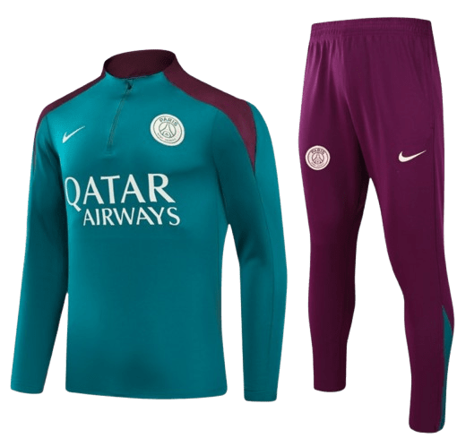 PSG_2425_TealBurgundy_Half-Zip_Tracksuit__Kids_Sizing_-