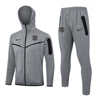 Barcelona 24/25 Elite Performance Hooded Tracksuit (Heather Grey)
