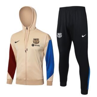 Barcelona 24/25 Hooded Training Tracksuit (Gold/Black)