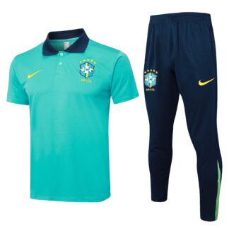 Brazil 24/25 Polo Training Tracksuit (Teal/Navy)
