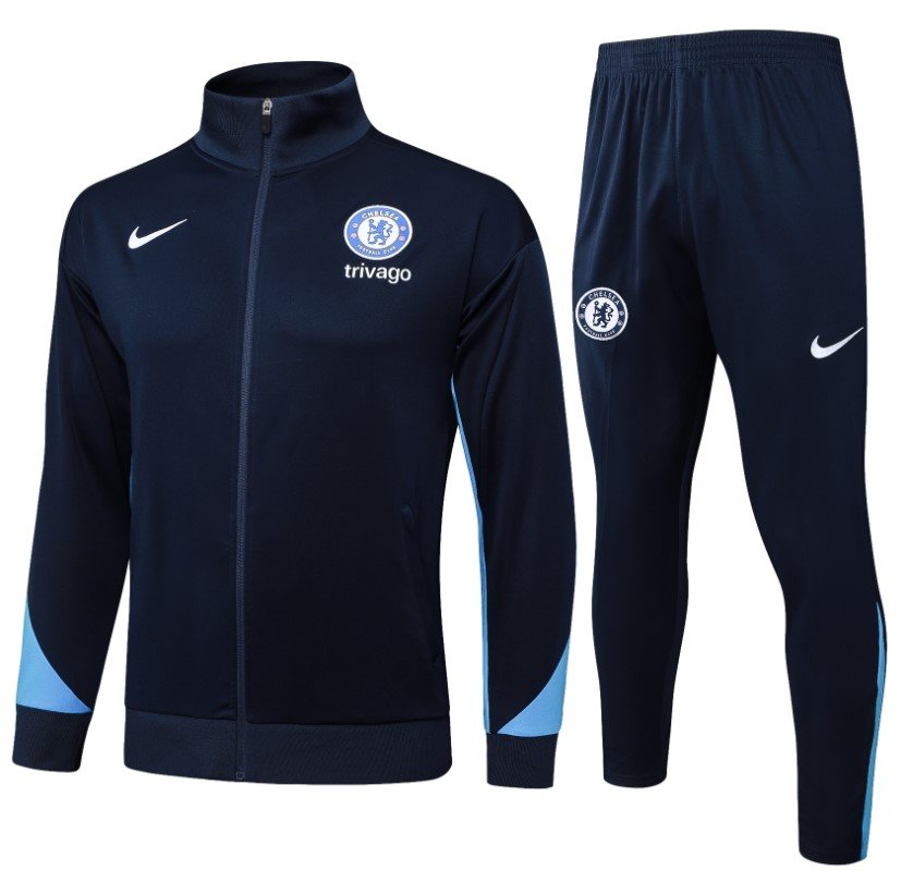 Chelsea 24/25 Full-Zip Training Tracksuit (Navy/Light Blue