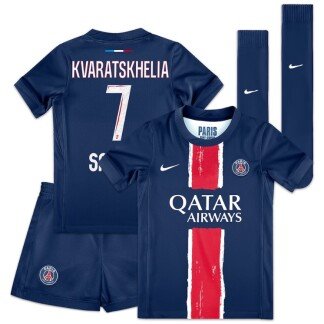 Kvaratskhelia PSG 24/25 Home Kids Kit