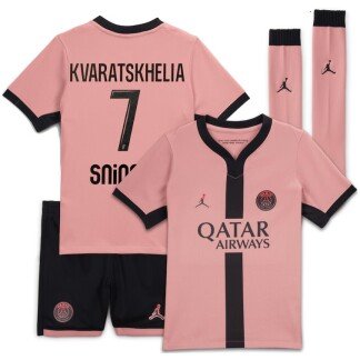 Kvaratskhelia PSG 24/25 Third Kids Kit