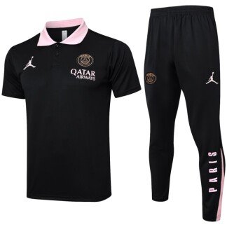PSG 24/25 Training Polo Set (Black/Pink)
