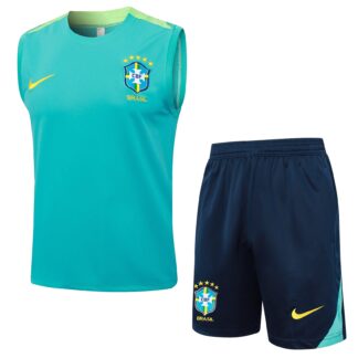 Brazil 24/25 Sleeveless Training Set – Teal/Navy