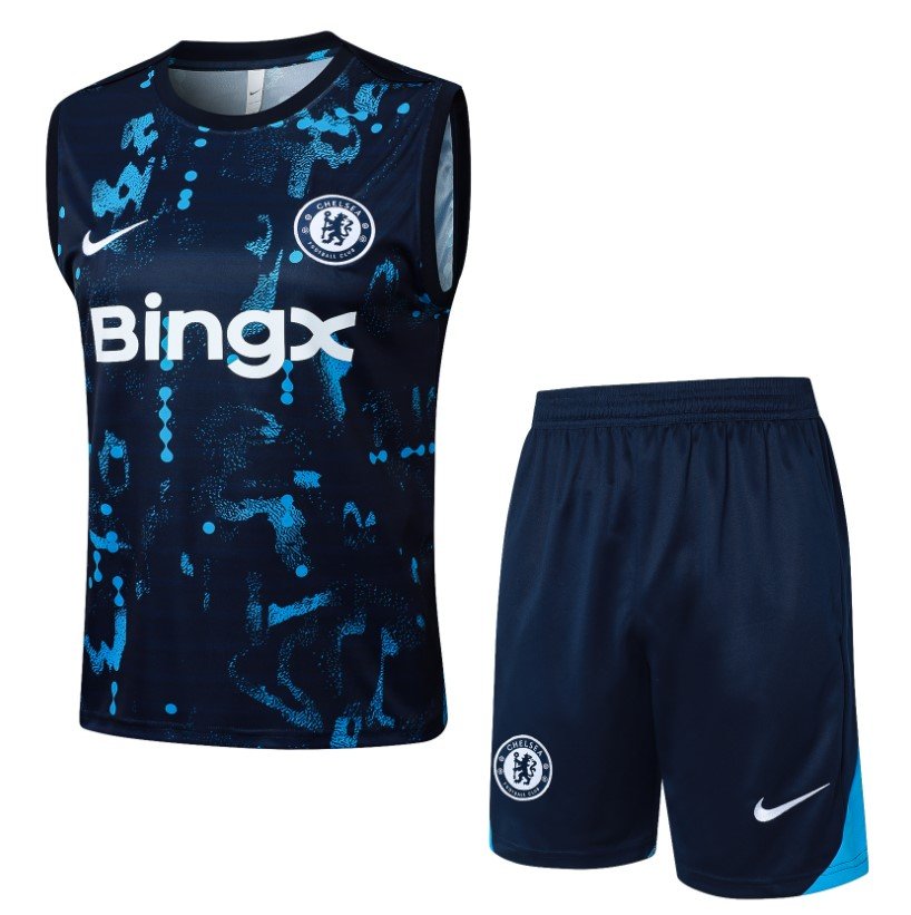 Chelsea 2425 Sleeveless Training Set – Navy & Blue