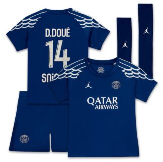 D.Doué PSG 24/25 Fourth Kids Kit