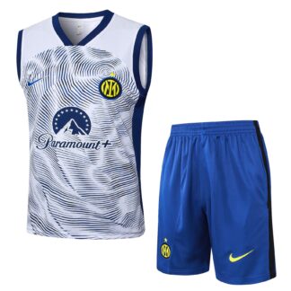 Inter Milan 24/25 Sleeveless Training Set – White/Blue