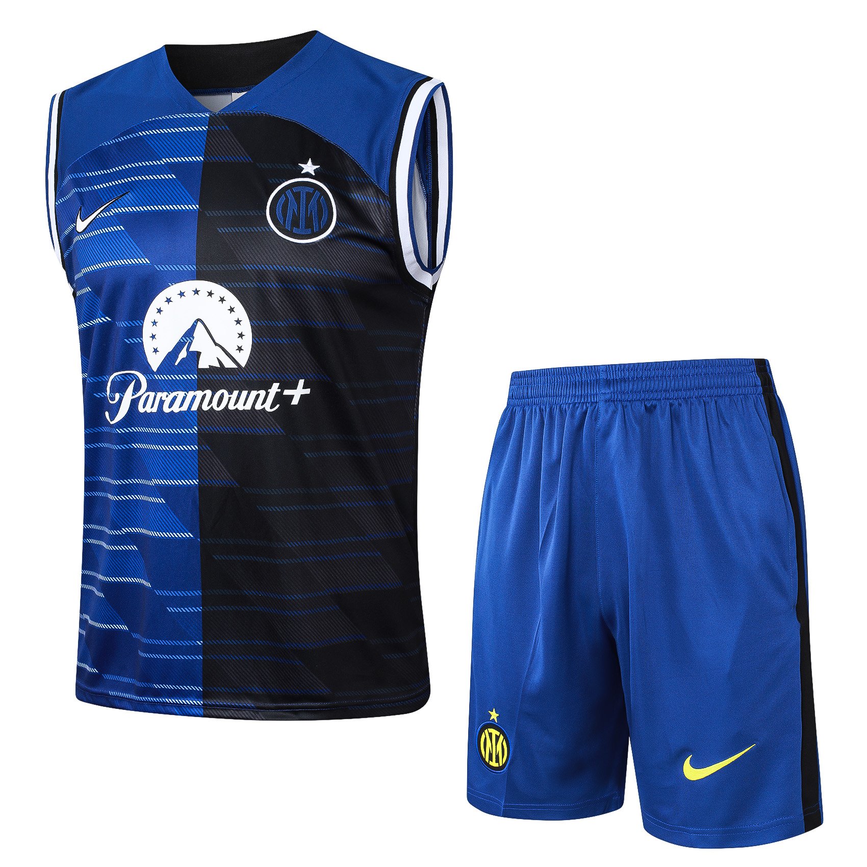 Inter Milan 2425 Sleeveless Training Set – Royal BlueBlack