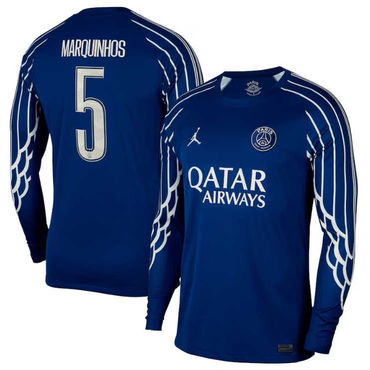 Marquinhos PSG 2425 Fourth Long Sleeve Jersey2