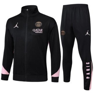 PSG 24/25 Black Full-Zip Tracksuit (Kids Sizing)