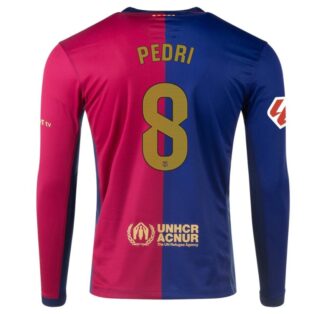 Pedri Barcelona 24/25 Home Long Sleeve Jersey