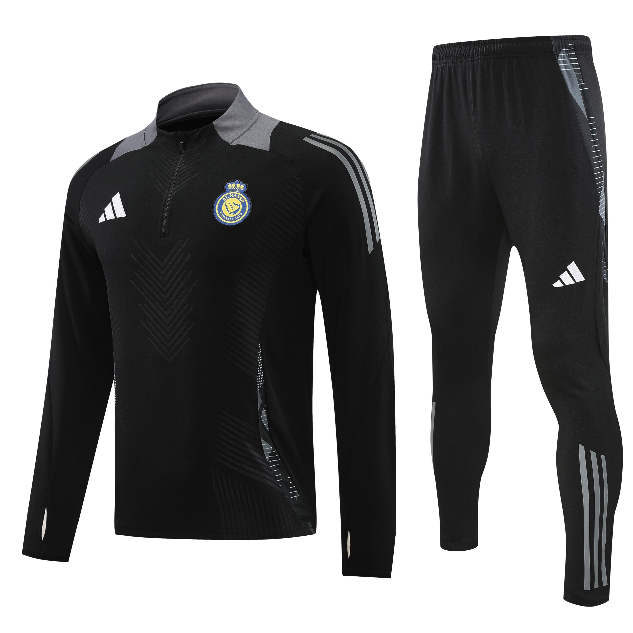 Al-Nassr FC 2425 Black Training Tracksuit Set