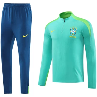 Brazil 24/25 Half-Zip Tracksuit (Turquoise/Blue)