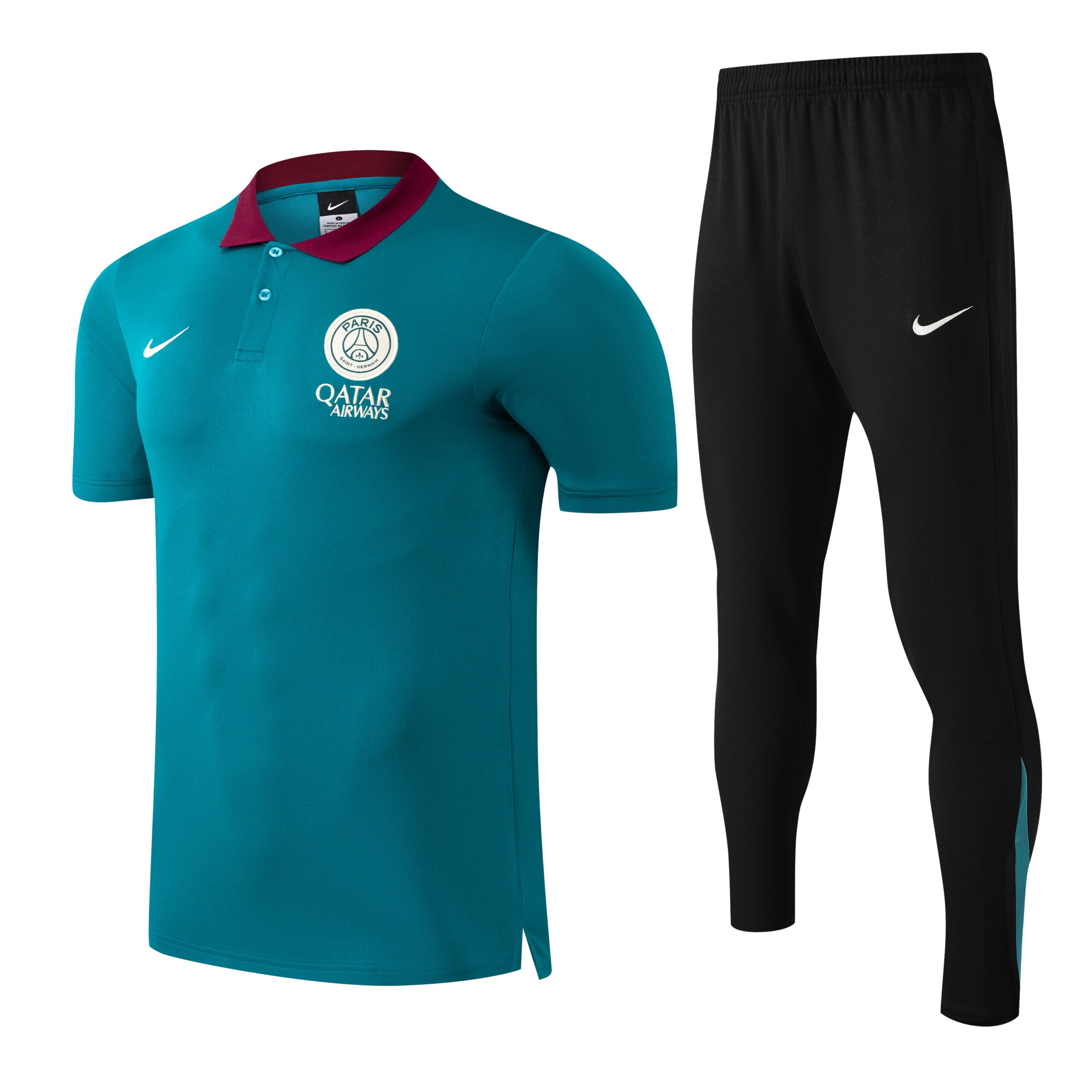 PSG 2526 Training Polo Set (TealBurgundy)