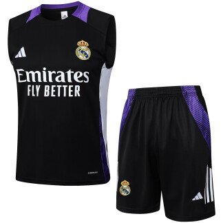 Real Madrid 24/25 Sleeveless Training Set (Black/Purple)