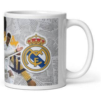 Real Madrid Coffee Mug – Vini Jr, Rodrygo & Bellingham Edition