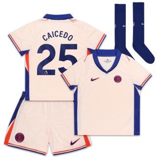 Caicedo Chelsea 24/25 Away Kids Kit