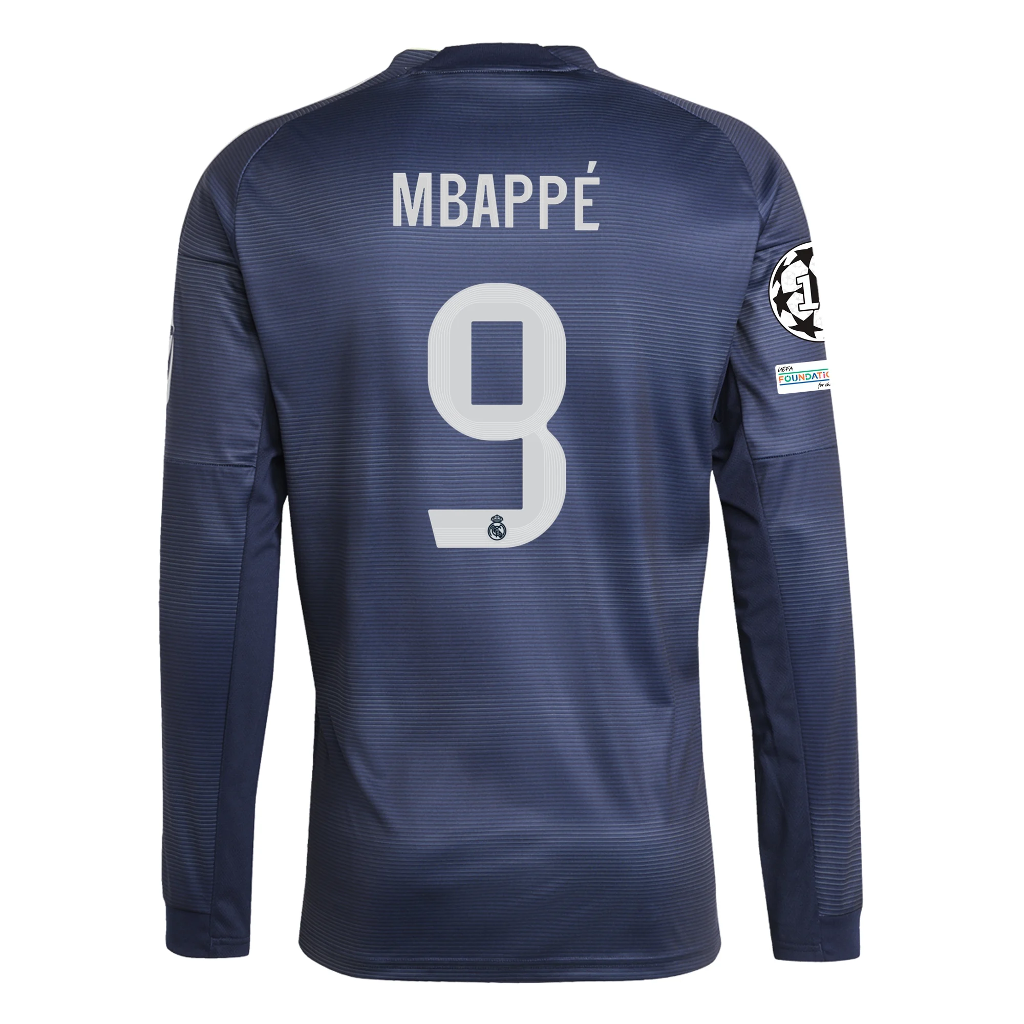 Mbappé Real Madrid 25/26 UCL Away Long Sleeve Jersey - SoccerArmor -