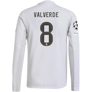 Valverde Real Madrid 25/26 UCL Home Long Sleeve Jersey