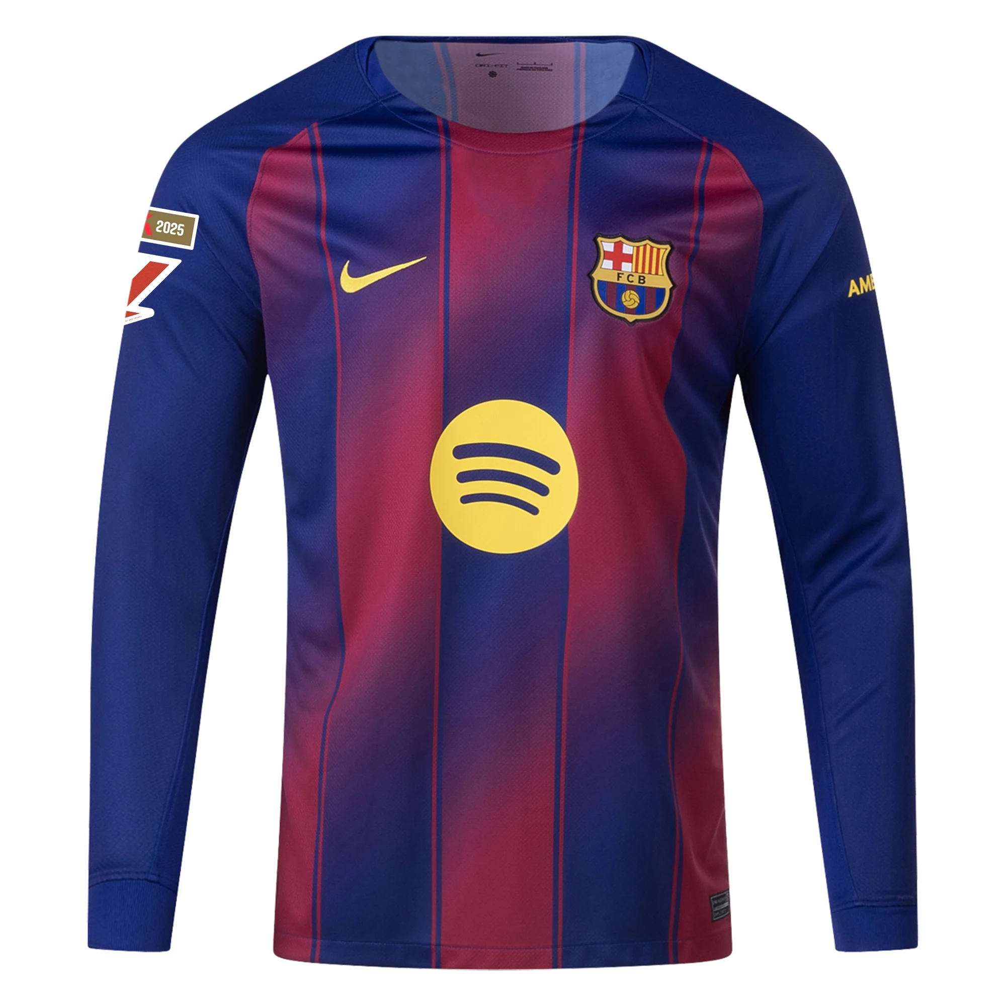 Lamine Yamal Barcelona 25/26 Home Long Sleeve Jersey - SoccerArmor -