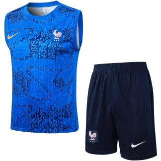 France 25/26 Blue Sleeveless Training Kit