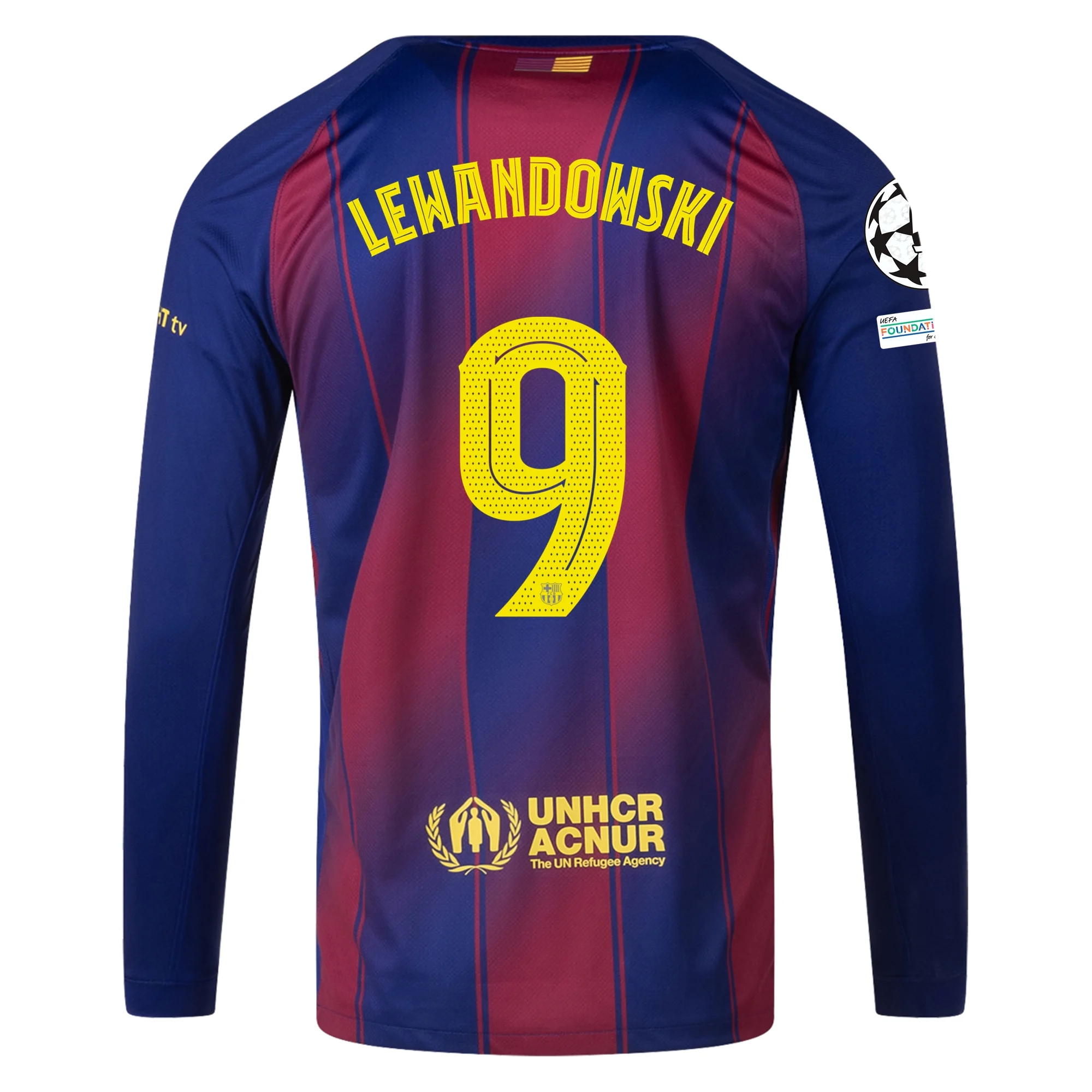 Lewandowski Barcelona 25/26 UCL Home Long Sleeve Jersey