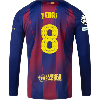 Pedri Barcelona 25/26 UCL Home Long Sleeve Jersey