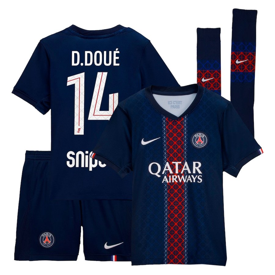 D. Doué PSG 2526 Home Kids Kit