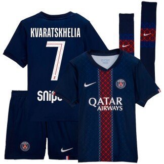 Kvaratskhelia PSG 25/26 Home Kids Kit