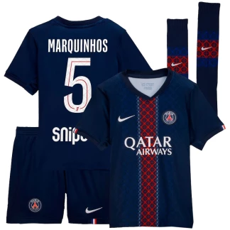 Marquinhos PSG 25/26 Home Kids Kit