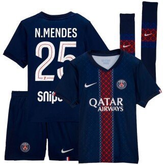 N. Mendes PSG 25/26 Home Kids Kit