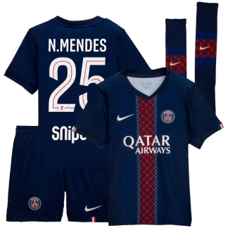 N. Mendes PSG 25/26 Home Kids Kit