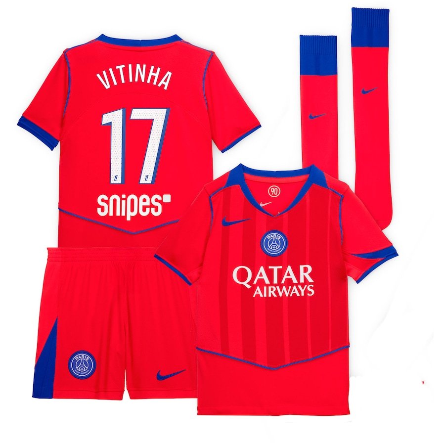 Vitinha PSG 25/26 Third Kids Kit - SoccerArmor -