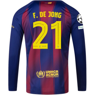 F. de Jong Barcelona 25/26 UCL Home Long Sleeve Jersey