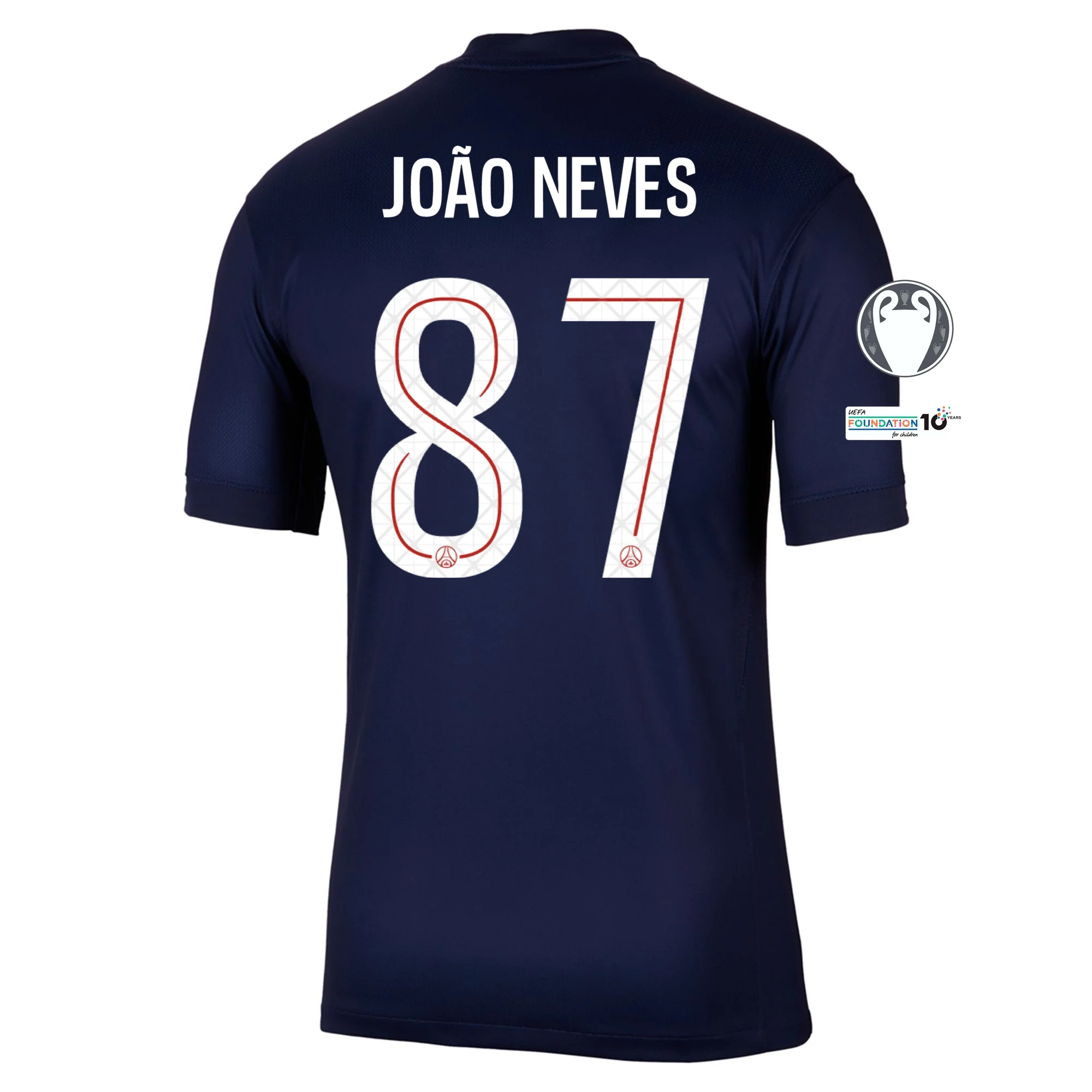 João Neves PSG 2526 UCL Home Jersey