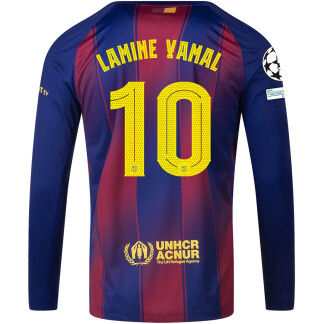 Lamine Yamal Barcelona 25/26 UCL Home Long Sleeve Jersey