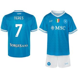Neres SSC Napoli 25/26 Home Kids Kit